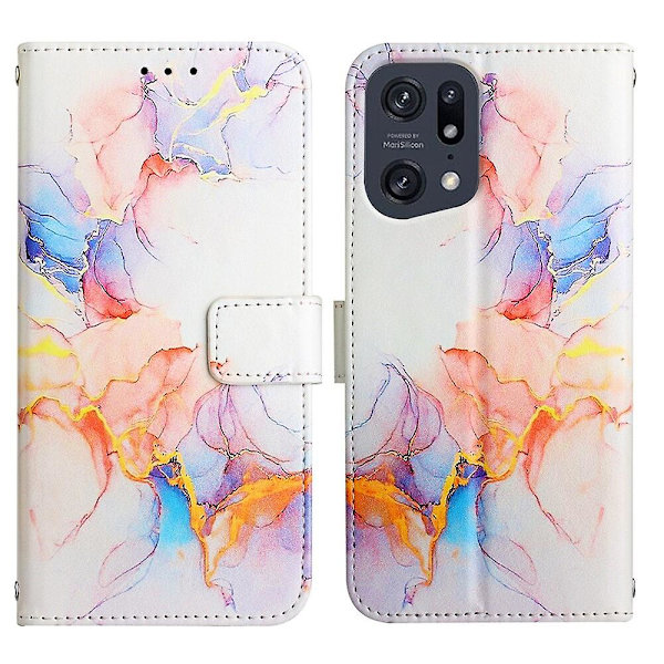 Taske til Oppo Find X5 Pro Cover Wallet Marmor Magnetic Læder Taske C3
