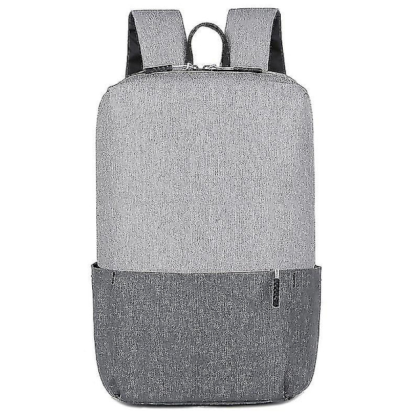 Casual Kvinnor Män Vattentät ryggsäck Bärbar Reseskola Laptopväskor Studentryggsäck Flerfärgad Kvinnlig dragkedja Ryggsäckar Light grey Dark grey