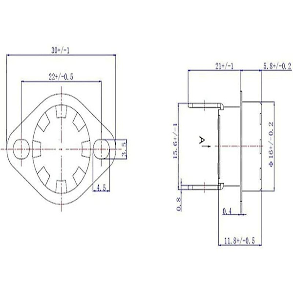 Ksd302 250v 16a Thermal Switch 75/167, Switch Temperatur Control Termostat, Normally Closed (75)