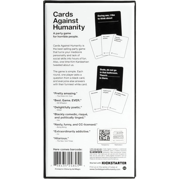Det nya brädspelet Cards Against Humanity Basic Edition 2.0