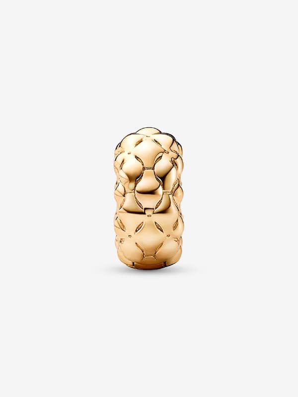 Pandora - Studded Clip Charm - 14k Gold Plating