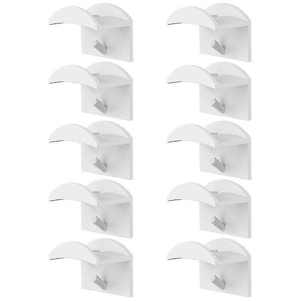 Cap Hatthållare Rack Organizer Förvaring Moderna baseballkepsar Hängare White 10 PCS