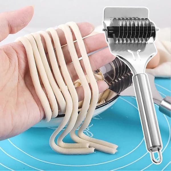Rustfritt Stål Nuddel Gitter Rulle Docker Deigkutter Pasta Spaghetti Maker for Kjøkken Matlagingsverktøy 2pcs