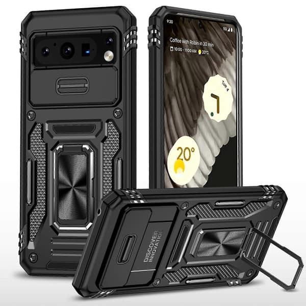 Armor PC + TPU Kameraskydd Mobilskal Black For Google Pixel 8 Pro