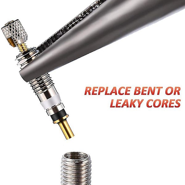 12st Presta Ventil Mässing Kärna Verktyg Road Bike Tubes Reparation Däck Service Delar Cykel Däck Ventil Med T