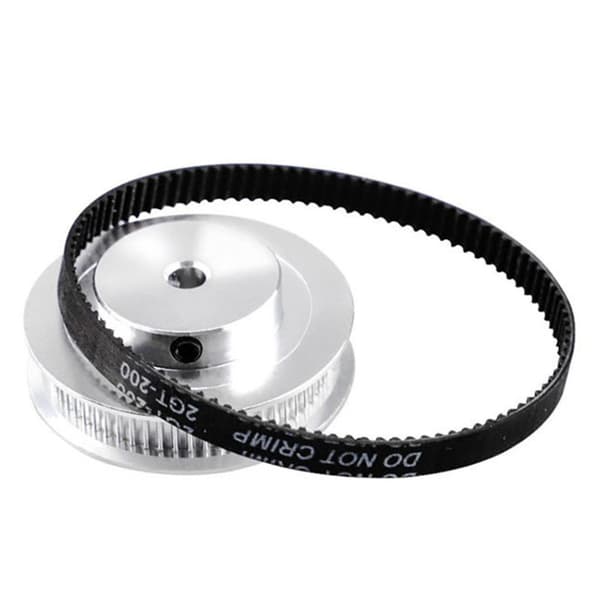 Gt2 Tandremsskive 60 tænder 20 tænder 5 mm reduktion 1:3 Rembredde 6 mm til 3D-printertilbehør-MEINI Silver