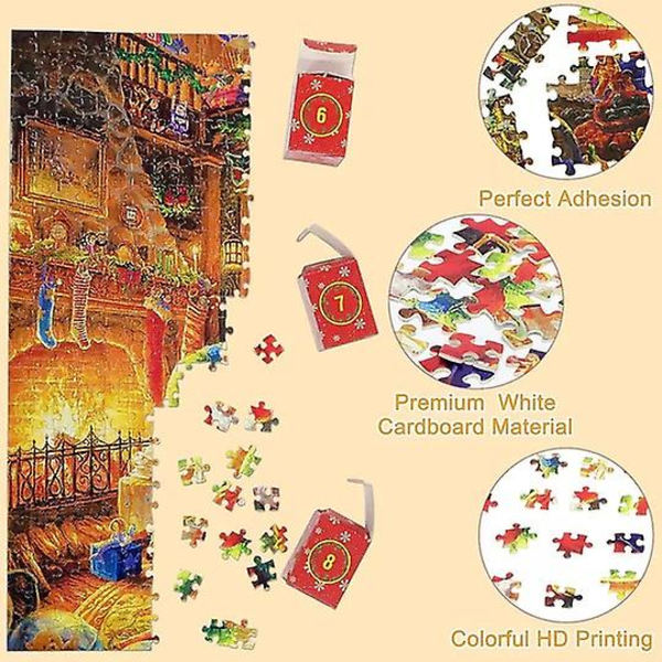 Adventskalenderpuslespil 20231008 Puslespil 24 dages nedtælling til jul adventskalender 1