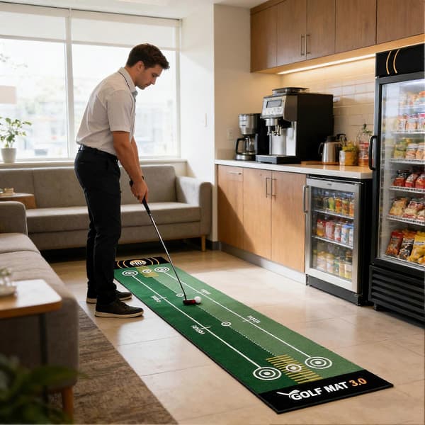 Golf Putting Måtte Polyester Anti-skrid Indendørs Træner E 300cm