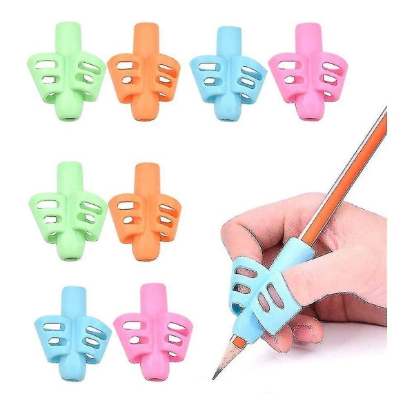 Grip Pencil Grips (8 st): Skrivhjälp för barn & silikongrepp