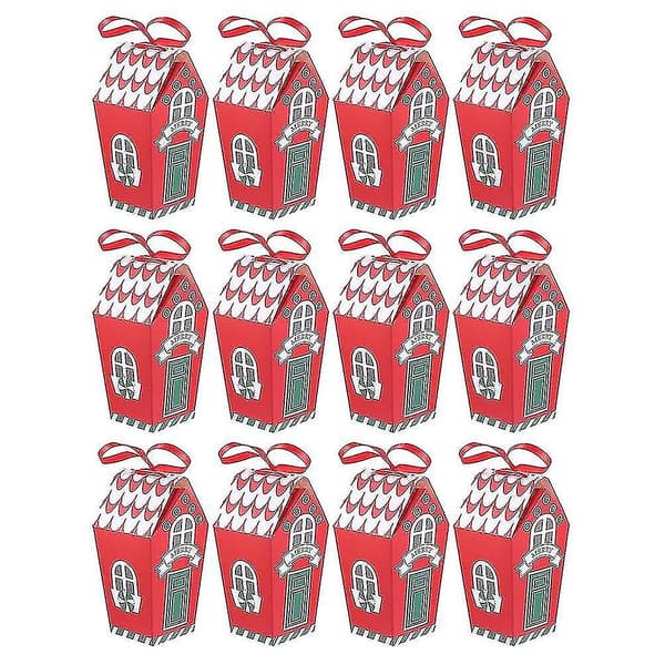 20 st hållbara pappersfest julgodislåda presentförpackning julklappslåda godislåda