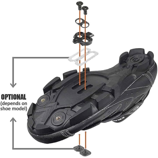 Cykelcykelsko-pladesæt, SPD-kompatible cykelpedalklomper, Shimano Pedal-cykeltilbehørssæt