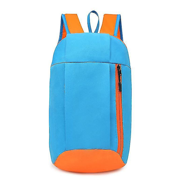 10l Utomhussport Lättvikt Vattentät ryggsäck Resevandringsväska Dragkedja Justerbart bälte Camping Rutsäck Herr Kvinnor Barn Skyblue