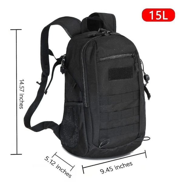 Utomhus Taktisk Ryggsäck Militär Ryggsäckar Herr 15l 20l Vattentät Sport Reseryggsäckar Camping Mochila Fiske Jaktväskor black 15L