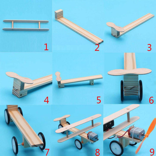 Gör-det-själv-barnvetenskaplig utbildning Experimentleksaker Elektrisk glidflygplansmodell B