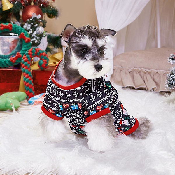 Painettu lemmikkieläinten T-paita Hengittävä lemmikkieläinten vaatteet Lemmikkieläinten jouluun ystävänpäivään Merry Christmas XS