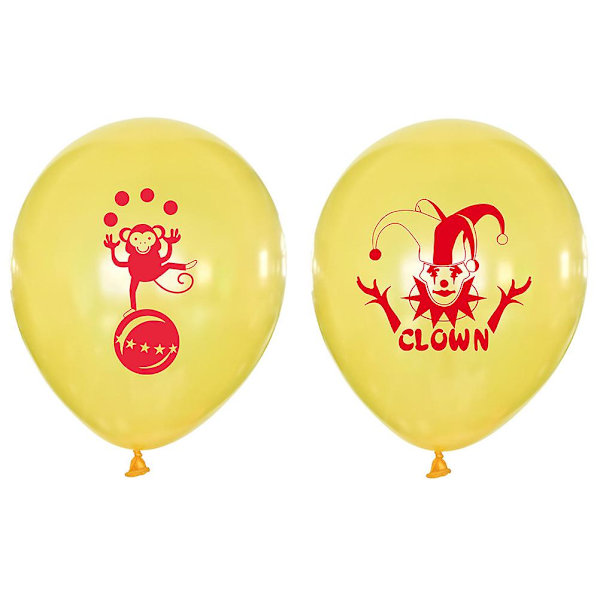 60 stk. 12 tommer cirkus tema trykte balloner sæt farverige dyr og klovn design latex balloner karneval festival forsyninger dekorationer fest pynt