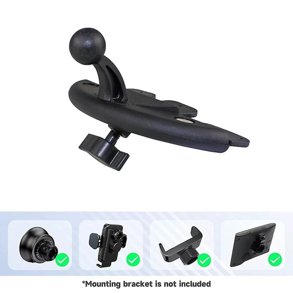 Bil Cd Slot Mobiltelefon Holder Tilbehør 17mm Kuglehoved Base Til Bil Cd Slot Mount Til Iphone Samsung Xiaomi Gps Beslag| |