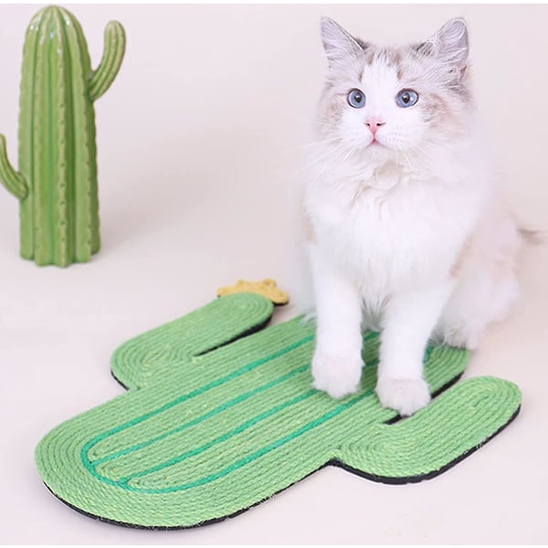 Creative Cactus Väggmonterad kattskrapbräda med halkfri matta och kattmynta