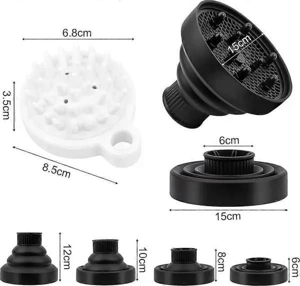 Diffuuseri hiustenkuivaajan lisäosa Diffuuseri hiusten diffuuserilisäosa kiharoille hiuksille