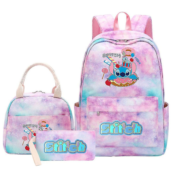 3st Lilo Stitch Ryggsäck Kvinna Man Rese Skolväska Hög kvalitet Teens Mochilas 2