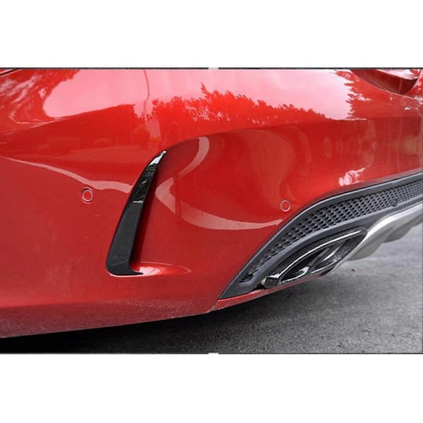 2 STK. Bil Bagkofanger Sidefinner Sort Erstatning til Mercedes Benz C Coupe C205 2015+