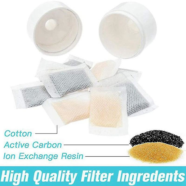 4 stk. Vandfilter Hundedrikkedispenser Filter Flydende Vand/Loop Filter Automatisk white