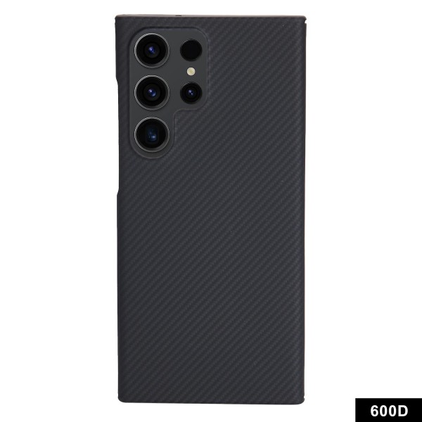För Samsung Galaxy S24 Ultra Case 600D Fine Texture Aramid Fiber Slim Cover, Svart