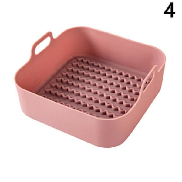 Bagekurv Airfryer Silikone Gryde Udskiftning Liners Airfryer Tilbehør Pink Square