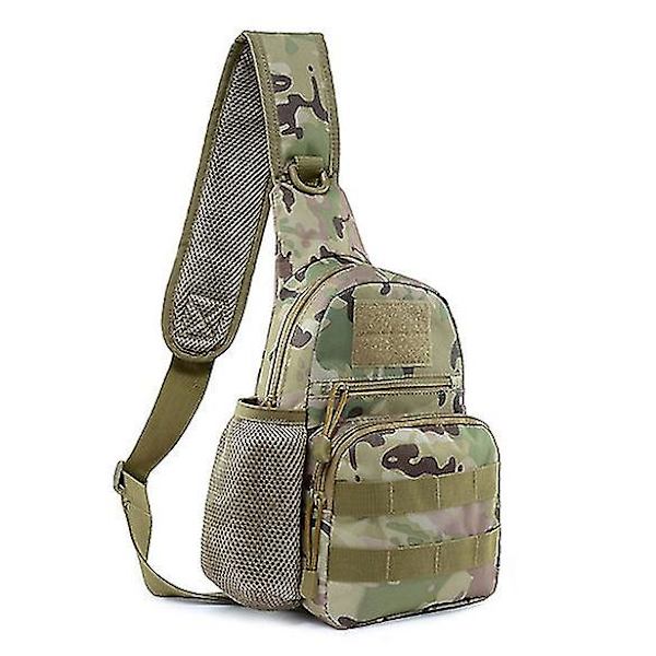 Militär taktisk axelväska Män Vandring Ryggsäck Nylon Utomhus Jakt Camping Fiske Molle Army Trekking Bröst Sling Bag CP