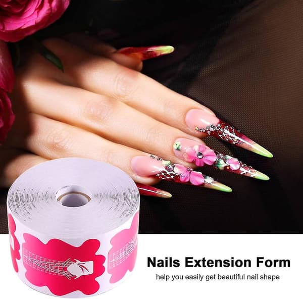 500 stk. franske negleforme tips akryl builder neglekunst guideform manicure stencil | negleform