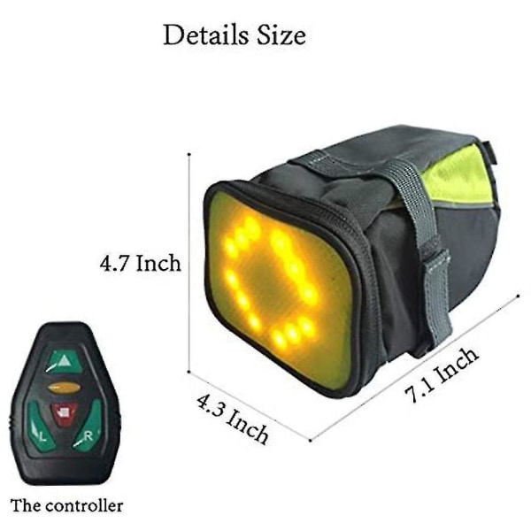 Led Blinkers Cykelsvansväska Sätesväska Leverantör Sadelväska För Cykel