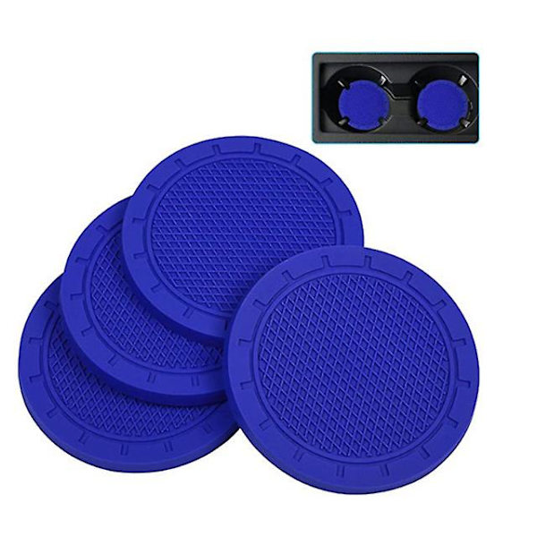 Uusi automukinpidike Pvc-autoalustanko Universal Automaattinen Liukumaton Cupin sisäosa Coaster Autotarvikkeet Autotuotteet Sisustusosat|juomatelineet| Dark blue