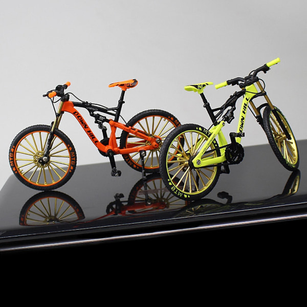 Polkupyörän malli 1:10 Scalestic Shape Alloy Downhill Maastopyörälelu Syntymäpäivälahja Orange