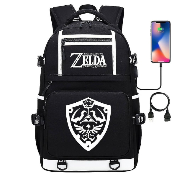 Breath Of The Wild Eye Game Usb-rygsæk - Perfekt Unisex rejsetaske til bærbar computer til cosplay, studerende og gamere 3