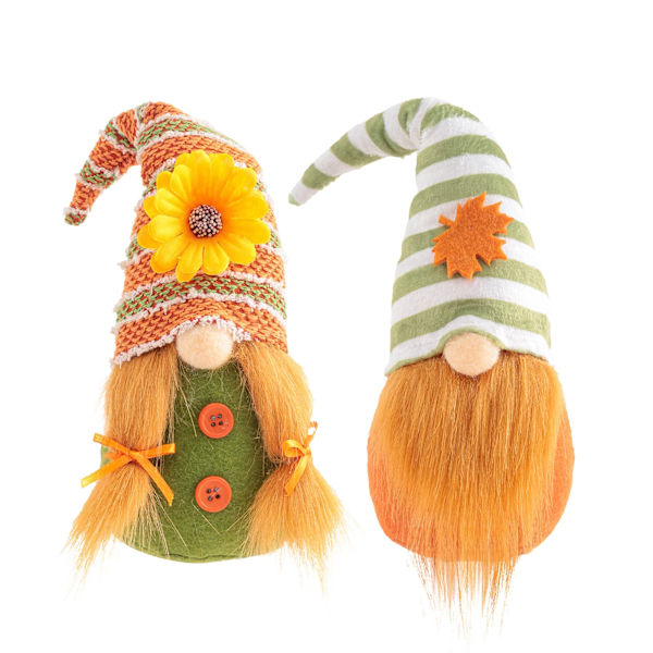 Thanksgiving Day Pehmo Gnome Decor, syntymäpäivä 2kpl, 7,9 tuumaa