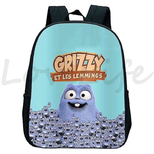 Sunlight Grizzy Bear Reppu Lasten Päiväkoti Koulukassit Lasten Sarjakuva Grizzy And The Lemmings Reppu Lasten Kirjalaukut 11