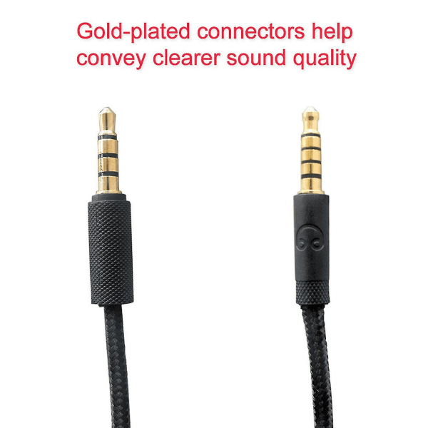 2 m erstatningsledning headset lydkabel til Logitech G433/233/g Pro/g Pro X/hyperx Cloud Alpha/xbox One