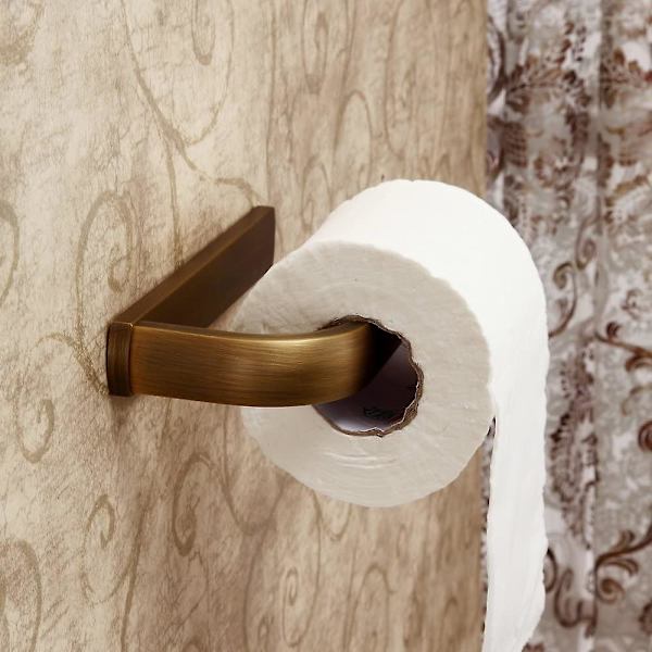 Toalettpapirholder, antikk messing