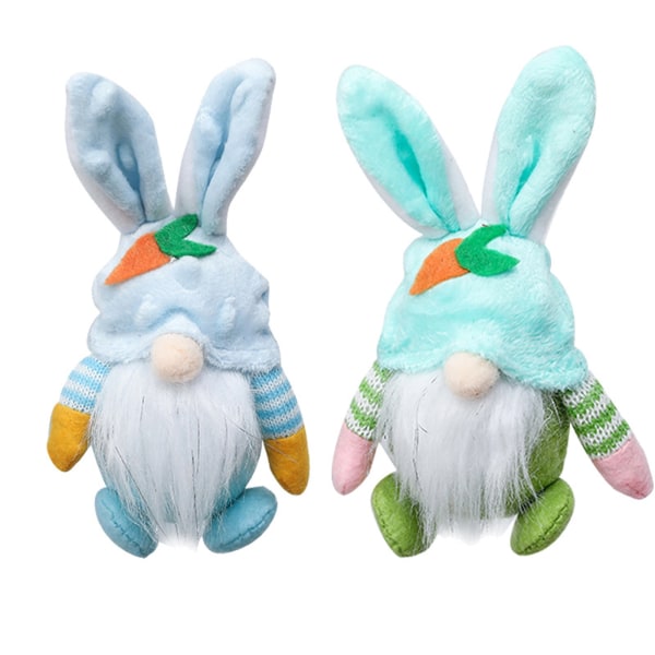 2ST Påskdagsdekorationer Leksaksprydnader Rudolph Ansiktslös docka Rudolph Toy Plyschleksak Påskpresent för pojkar och flickor C C