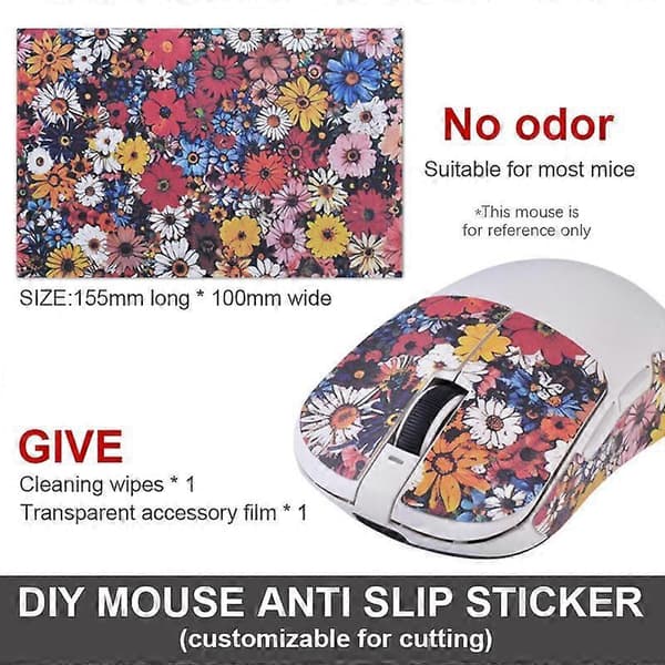 15*11Cm DIY skridsikker musemåtte til universel trådløs gamingmus svedafvisende slidstærk griptape til pc-desktop A2
