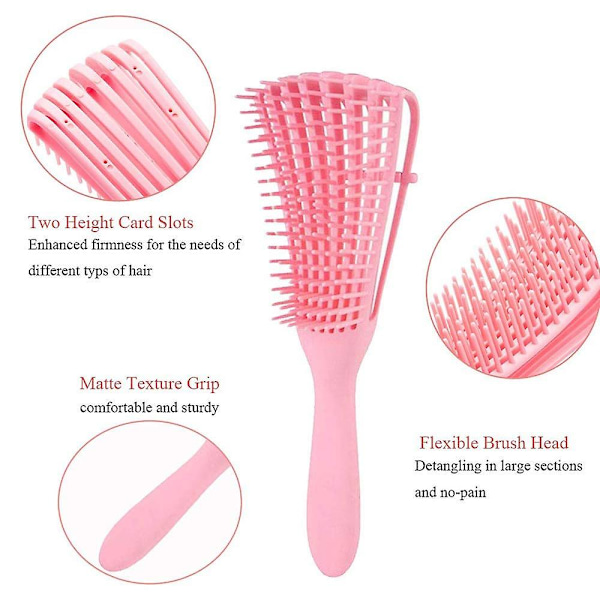 2 stykker massage kam, fluffy styling kam, glat hår kam, glat hår, glat hår plast blæksprutte kam