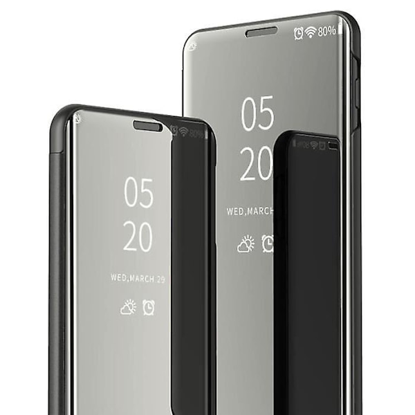 Telefondeksel kompatibelt for OnePlus 6T 6,41" etuideksel Clear View Flip Case Stativ Funksjon-lilla