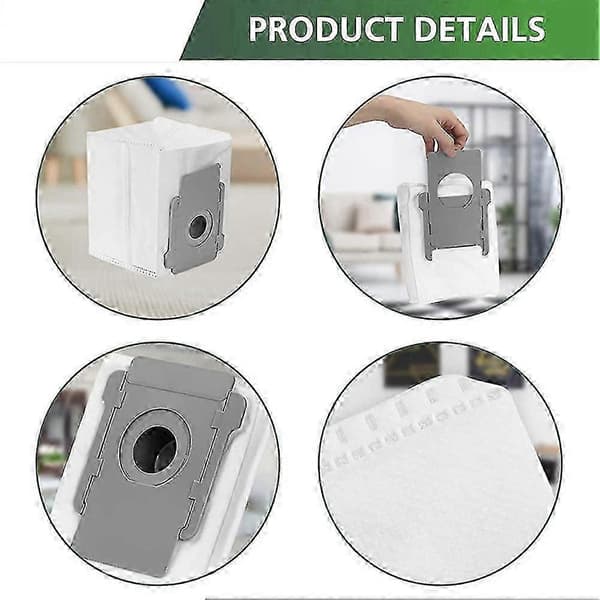 Erstatningsposer for Irobot Roomba I7 I7+ S9 E5 I7 Plus E6 Støvposer