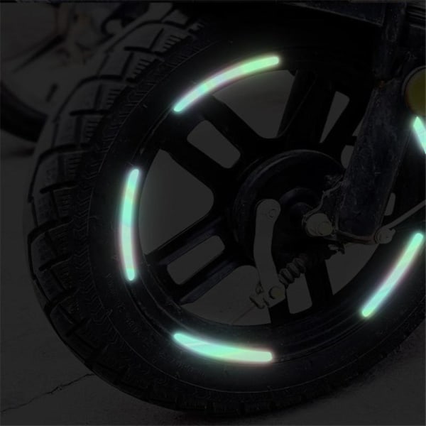 20/40 stk Sticker Køresikkerhed Lysende Universal Sticker Reflekterende Stripe Tape Bil Motorcykel Hjulnav til biltilbehør| | 20Pcs White