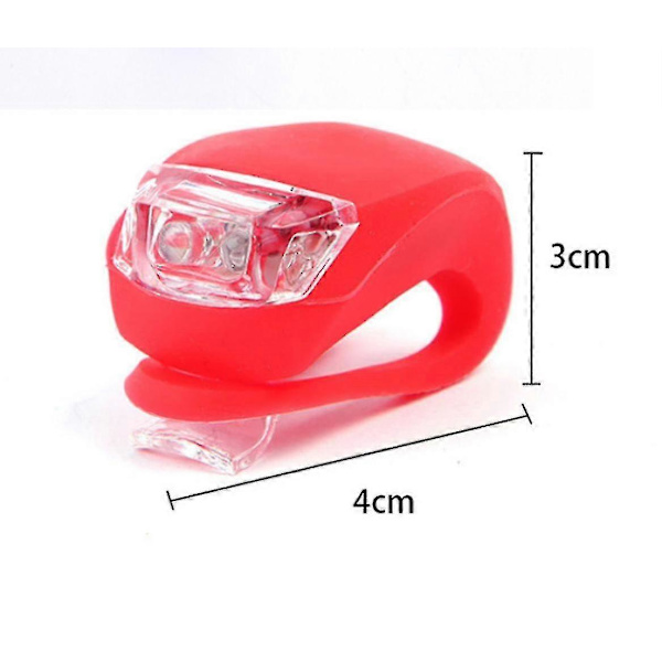 10x Cykellygte Cykel Forlygte Baglygte Hjul Lys Led Silikone Lampe