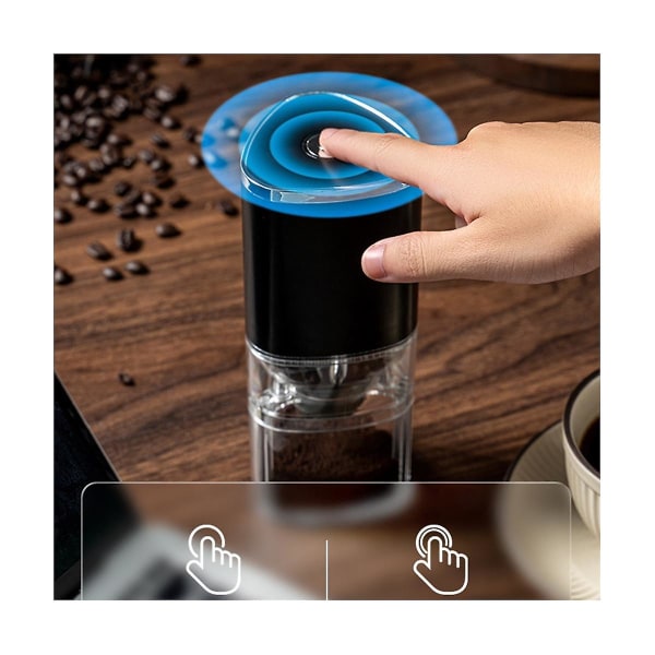 Elektrisk kaffekvarn, automatisk konisk kaffebönkvarn med justerbar, bärbar kaffegr