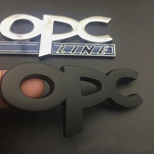 3D Metal Black Chrome Logo Opc Emblem Auton lokasuojan merkin tavaratilan tarra Buickille New Regal Regal Car Styling Opc-tarratarvikkeet - Loistava OPC Line Silver