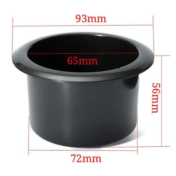 4/2/1st Mugghållare För Husbilar Multifunktions Bil Mugghållare Plast Svart Mugg Vatten Dryckshållare Infälld För Rv Bil - Dryckeshållare 1pcs 77mm
