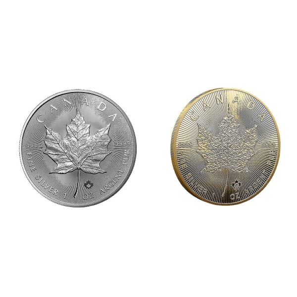 2022 Ca Maple Leaf 1 Ounce .9999 Sølvmønt Dollar Ucirkulerede erindringsmønter Silver