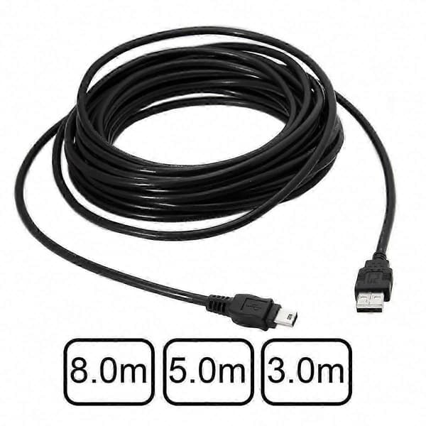 10ft PS3 Controller Opladerkabel til Playstation 3 Trådløs DualShock CECHZC2U USB Opladerledning Black